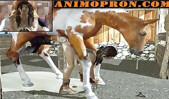 ass, dog fucks girl